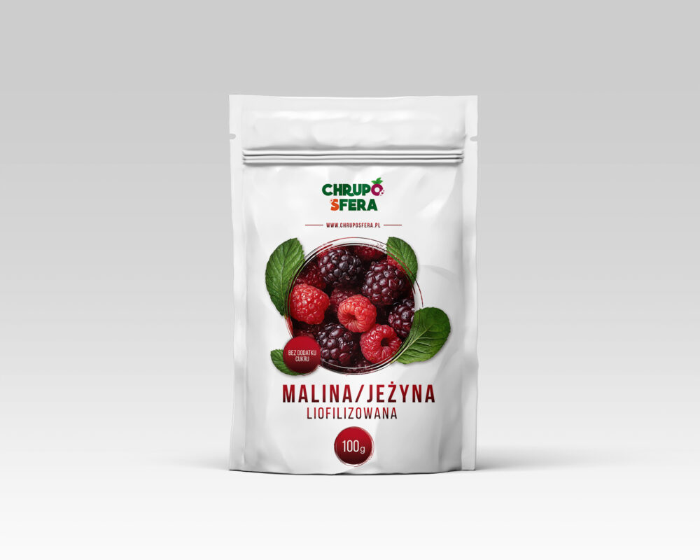 Liofilizowana mieszanka malina i jeżyna 100 g – ChrupoSfera