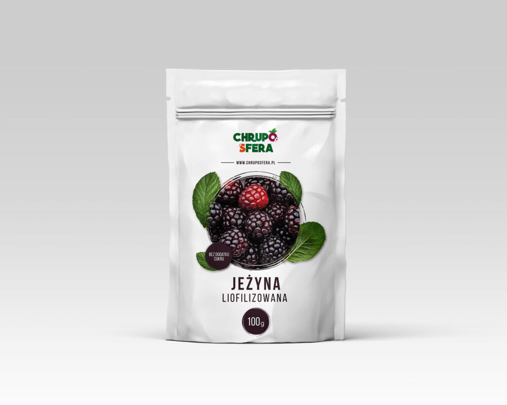 Liofilizowana jeżyna 100 g w opakowaniu doypack – ChrupoSfera