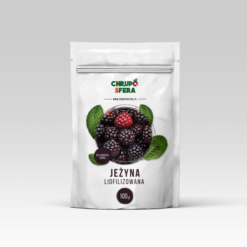 Liofilizowana jeżyna 100 g w opakowaniu doypack – ChrupoSfera